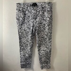 Talbots Signature‎ Navy & White Floral Pants Sz 4